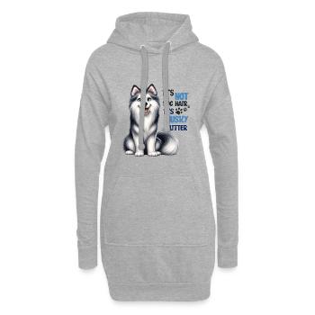 Husky Paillettes Husky Drôle Husky Dog Lover Design Merch - Sweat-shirt à capuche long Femme - gris chiné - Devant