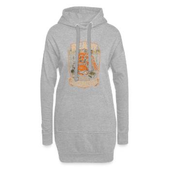 Équipe de secours prête quand on l’appelle - Sweat-shirt à capuche long Femme - gris chiné - Devant