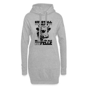 Kuhstall Chefin | Führungskraft Landwirt | Bauer - Hoodie-Kleid - Grau meliert - Vorne