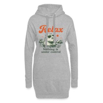 Relax Nothing Is Under Control - Lustiges Capybara - Hoodie-Kleid - Grau meliert - Vorne