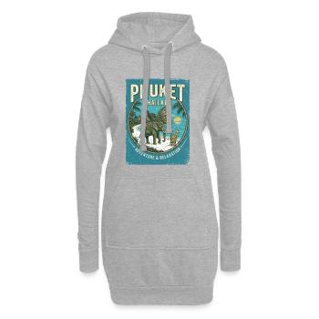 Phuket Thailand - Hoodie-Kleid - Grau meliert - Vorne