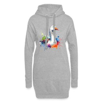 Le Don d’Emdengan - Sweat-shirt à capuche long Femme - gris chiné - Devant