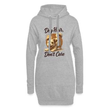 Hundehaare kümmern sich nicht um Welpenhaare überall Merch - Hoodie-Kleid - Grau meliert - Vorne