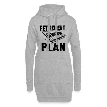 Retirement Plan Piano Keyboard - Hoodie-Kleid - Grau meliert - Vorne