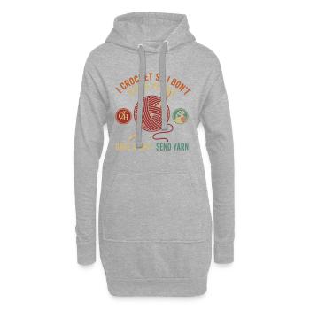 Funny Crochet I Crochet So I Dont Choke People - Hoodie Dress - heather grey - Front