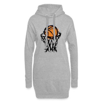 Basketball  - Hoodie-Kleid - Grau meliert - Vorne