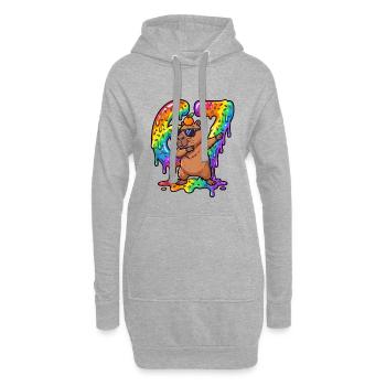 67 Dabbing Capybara Six Seven Meme Brainrot Kinder - Hoodie-Kleid - Grau meliert - Vorne