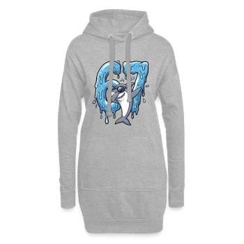 67 Dabbing Hai Six Seven Meme Brainrot Kinder Jung - Hoodie-Kleid - Grau meliert - Vorne