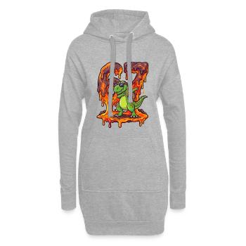 67 Dabbing T-Rex Dino Six Seven Meme Brainrot - Hoodie-Kleid - Grau meliert - Vorne