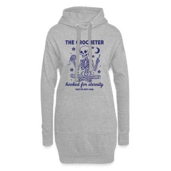 Der Häkler für die Ewigkeit, gefertigt mit - Hoodie-Kleid - Grau meliert - Vorne