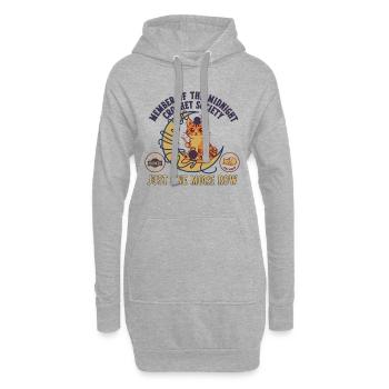 Mitglied der Midnight Crochet Society Nur einer - Hoodie-Kleid - Grau meliert - Vorne