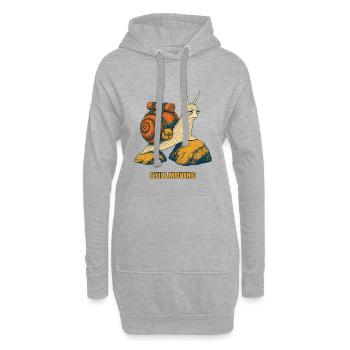 Wanderschnecken haben es schwer - Hoodie-Kleid - Grau meliert - Vorne