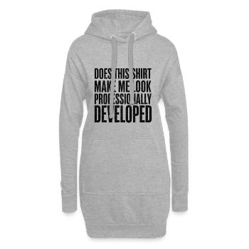 Does This Shirt Make Me Look Professional - Hoodie Dress - heather grey - Front