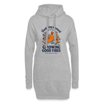 Culture du jardinage urbain - Sweat-shirt à capuche long Femme - gris chiné - Devant