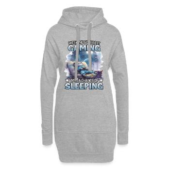 Weekend Forecast Gaming Panda - Hoodie Dress - heather grey - Front