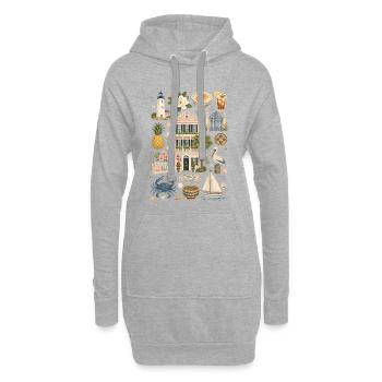 Charleston | Southern, Coast & Charm - Hoodie Dress - heather grey - Front