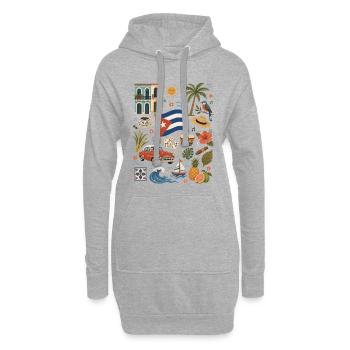 Cuba | Classic cars, music & the Caribbean - Hoodie Dress - heather grey - Front