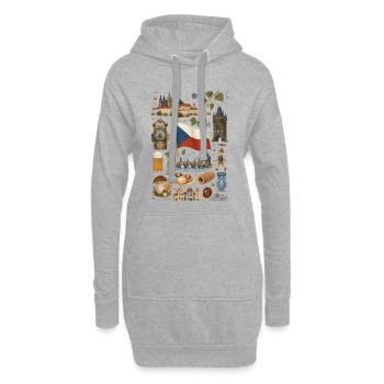 Czech Republic | Prague, Beer & Bohemia - Hoodie Dress - heather grey - Front