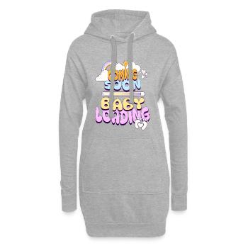 Bald Baby lädt - Hoodie-Kleid - Grau meliert - Vorne