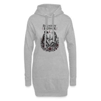 Bound by Honor | Medieval Gothic Love - Hoodie Dress - heather grey - Front