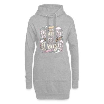 Un chef de restaurant qui s’engage dans les arts culinaires - Sweat-shirt à capuche long Femme - gris chiné - Devant