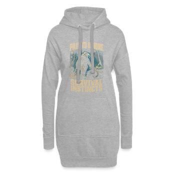 Plongeur industriel commercial - Sweat-shirt à capuche long Femme - gris chiné - Devant