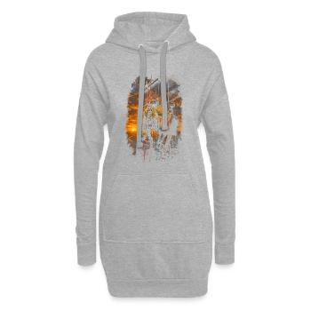 Industrial climbers at heights - Hoodie Dress - heather grey - Front