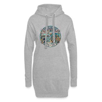 Istanbul Turkey Cats - Sweat-shirt à capuche long Femme - gris chiné - Devant