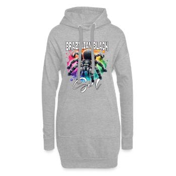 Black Tarantula Girl - Hoodie Dress - heather grey - Front