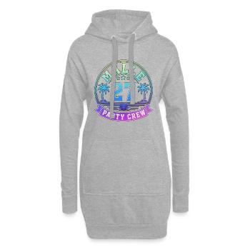 Malle 2027 Party Crew Mallorca Holiday Group - Hoodie Dress - heather grey - Front