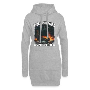 Chantier naval Flokis depuis 793 après J.-C. - Sweat-shirt à capuche long Femme - gris chiné - Devant