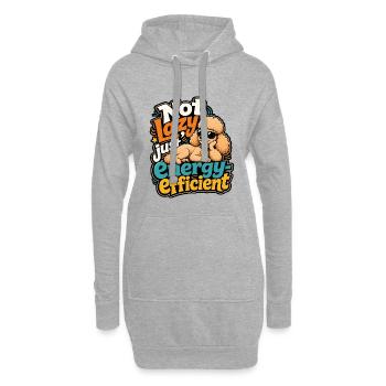 Caniche - Sweat-shirt à capuche long Femme - gris chiné - Devant