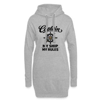 Gouvernail nautique pour capitaines et marins - Sweat-shirt à capuche long Femme - gris chiné - Devant