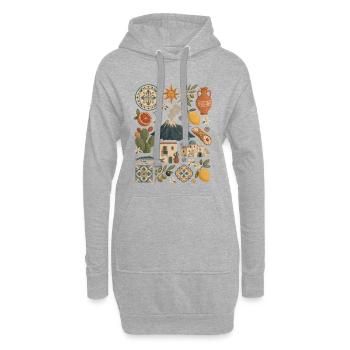 Sicily | Etna, Citrus & Island Delight - Hoodie Dress - heather grey - Front