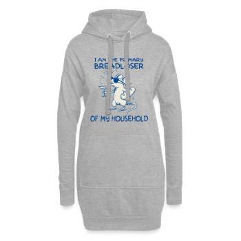 Principal soutien financier de ma maison - Sweat-shirt à capuche long Femme - gris chiné - Devant