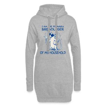 Family Main Bread Loser Cartoon - Hoodie Dress - heather grey - Front