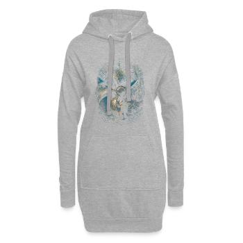 Plongeur industriel commercial - Sweat-shirt à capuche long Femme - gris chiné - Devant