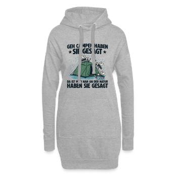 Camping Nah an der Natur Zelten - Hoodie-Kleid - Grau meliert - Vorne