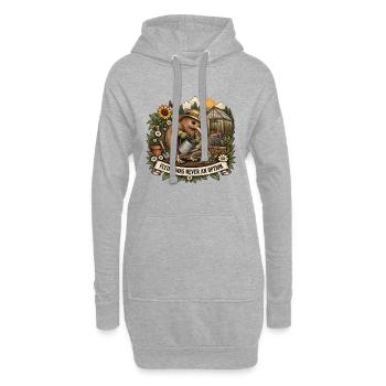 Blague du Jardin des Oiseaux Kiwi - Sweat-shirt à capuche long Femme - gris chiné - Devant