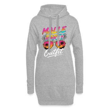 Tenue de fête Malle Majorque vacances d’été - Sweat-shirt à capuche long Femme - gris chiné - Devant