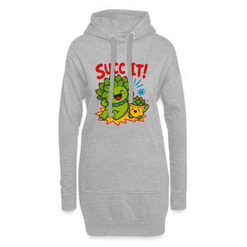 Le jardinage urbain succ, cultivez vous-même - Sweat-shirt à capuche long Femme - gris chiné - Devant