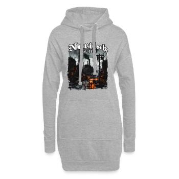 Nuit de l’industrie de Norilsk 1935 - Sweat-shirt à capuche long Femme - gris chiné - Devant