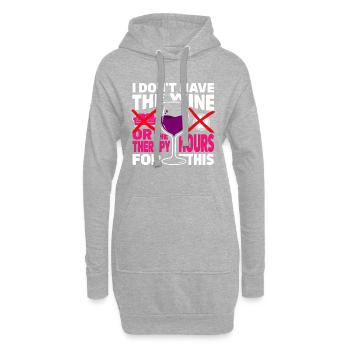 Satire de la vinothérapie Tee - Sweat-shirt à capuche long Femme - gris chiné - Devant