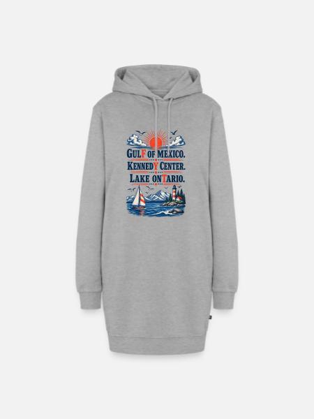 Gulf of Mexico Kennedy Center Lake Ontario Vintage - Hoodie-Kleid - Grau meliert