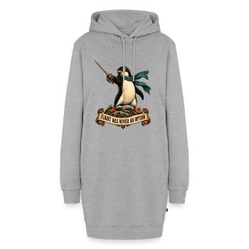 Flight Was Never an Option - Hoodie-Kleid - Grau meliert - Vorne - AI Model Female 172 light (172cm)