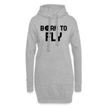 Segelflugzeug Segelfliegen Segelflieger Pilot - Hoodie-Kleid - Grau meliert - Vorne