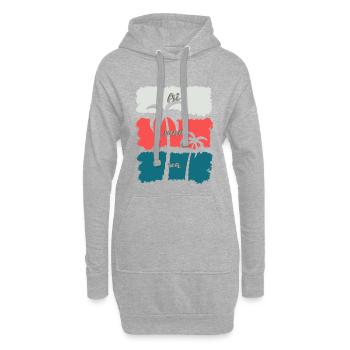 Sommer - Hoodie-Kleid - Grau meliert - Vorne