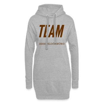 TEAM A-lochbüro. Lustiges T-Shirt für ein Büro : ) - Hoodie-Kleid - Grau meliert - Vorne