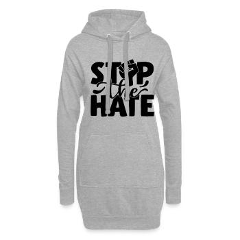 Antirassismus Rassismus Toleranz Menschenrechte - Hoodie-Kleid - Grau meliert - Vorne