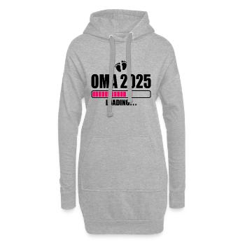 Oma 2025 loading - Hoodie-Kleid - Grau meliert - Vorne